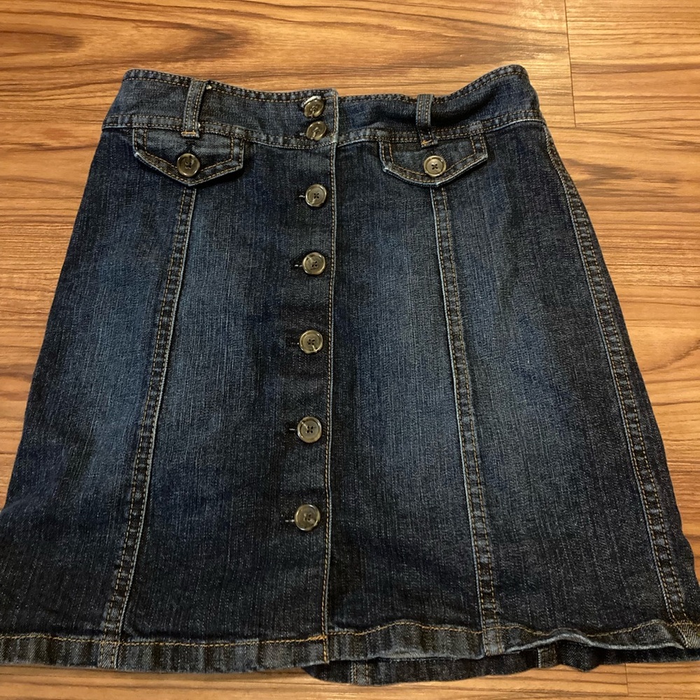 Ann Taylor Jean Mini Skirt